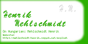 henrik mehlschmidt business card